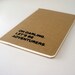 Oh Darling, Let's Be Adventurers Notebook - Black - Screen Printed - Cahier - Moleskine
