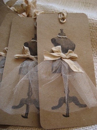 Set of 6 Large Dressform Tags