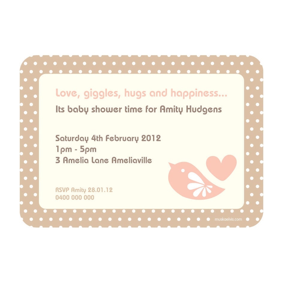 Printable Custom Baby Shower Invitation - Pangness Love