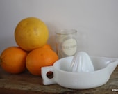 Sunkist milk glass juicer and reamer