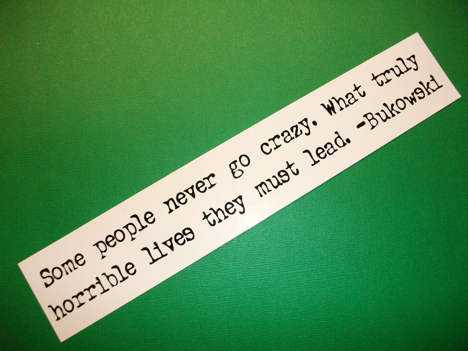 Charles Bukowski Bumper Sticker Set FIVE STICKERS