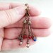 Patriotic Steampunk Earrings - red, white and blue with copper - Patriotic Jewelry - 4th of July Earrings