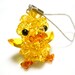 Yellow Duck Charm - Swarovski Crystal Beaded Miniature Animal Charm