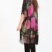 Reserved floral Duster with black long fringe