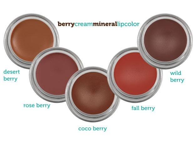 Mineral Lipstick Lip Gloss Set of Two 2 Creamy Luscious Berry Mineral Lip Color in a pot Set of Two