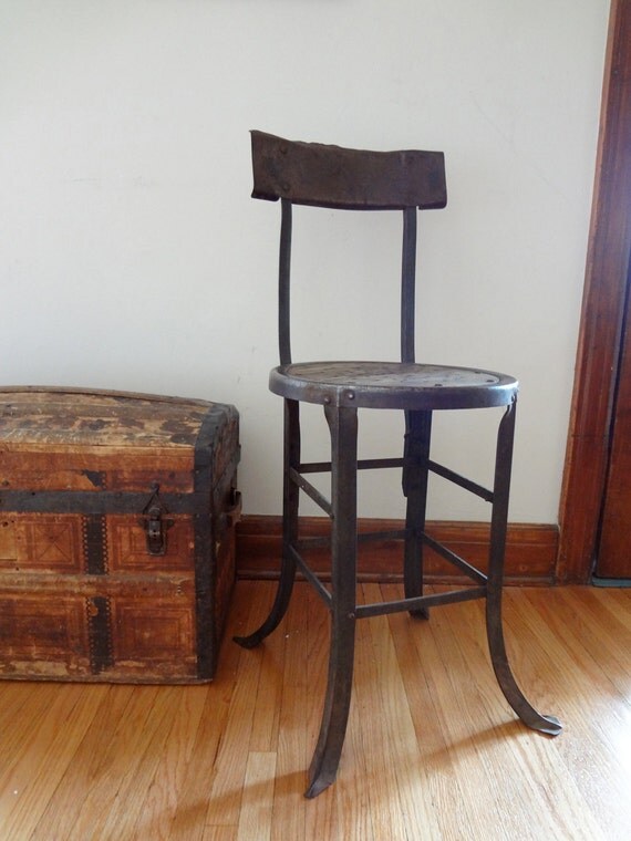 1940s Vintage Industrial Shop Chair by DeerStopVintageHome on Etsy