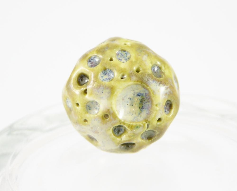 ring adjustable olive green blue porcelain ceramic organic fungi craters modern moon sea beach free shipping