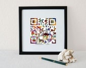 Father's Day gift - "You're the BEST DAD ever"- QR code square art print - Gifts for men - Holiday gift for dad, father, grandpa