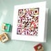 Valentine card - All you need is love or personalized message for an additional 3 dollars - marry me card, love card - QR code art