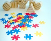 200 Pieces - Connecting Puzzle Pieces Hand Punched Confetti - Perfect for Weddings, Showers and Anniversaries