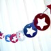 6 Foot - Star Spangled Red White and Blue Banner Garland -  Party Banner Garland perfect for Parties, Bridal or Baby Showers