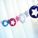 6 Foot - Star Spangled Red White and Blue Banner Garland -  Party Banner Garland perfect for Parties, Bridal or Baby Showers
