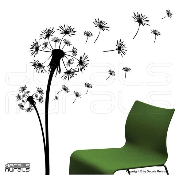 Wall decals DANDELION Vinyl decor stickers Floral by decalsmurals