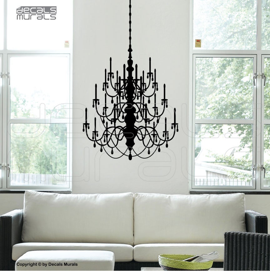 Wall decals CRYSTAL CHANDELIER Vinyl art surface graphics Modern interior decor by Decals Murals (19x22)