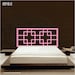 Decal headboard OVERLAPPING SQUARES Wall art decor stickers by Decals Murals (Queen)