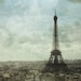 Paris Photography - Eiffel Tower - Fine Art Photography 5x5 print - Soft Aqua Textured Photo - Paris Decor