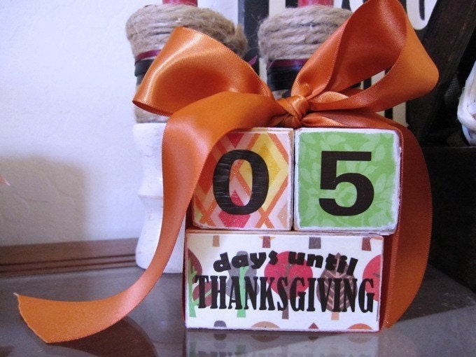 DIY Count Down To Thanksgiving Blocks Kit