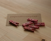 SeAsOnAL SaLe mini wood clothespins PiNk BLuSh x24, wood clothespins for crafting, scrapbooking, gift wrap