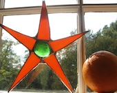 Stained Glass Star- Orange and Green Go Good