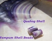 Wampum Shell Beads - Handmade on Marthas Vineyard - Two Matching Beads