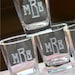 Custom Listing for jeffsheedy - 24 Sterling Square On the Rocks Bar Glasses Engraved with Monogram