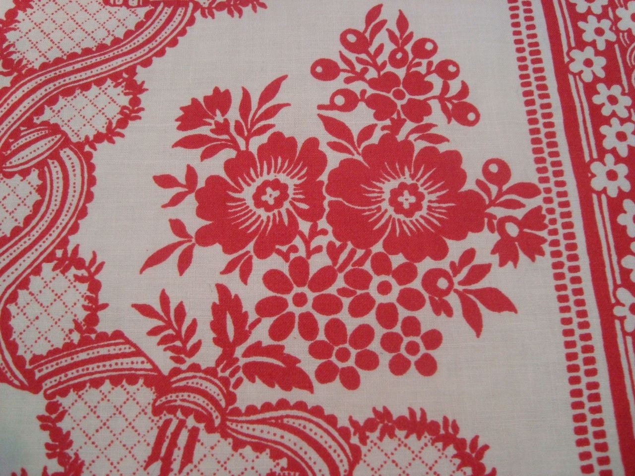 On SALE Early Schumacher Fabric Williamsburg Floral by Vintiquer
