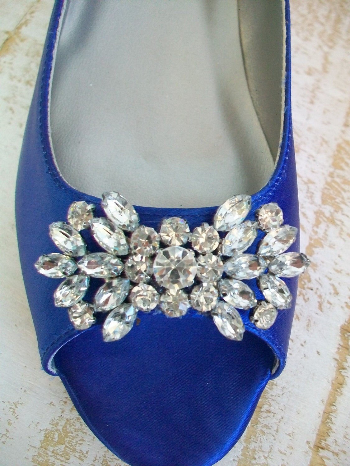 Art Deco Wedding Shoes-Sapphire Blue- 100 Colors