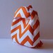toddler backpack -- chunky chevron in tangerine