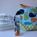 diaper clutch / diaper and wipes case -- a whale of a tale
