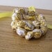 knotted statement necklace / beaded teething nursing necklace -- yellow blossom