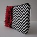 ruffled clutch -- classic chevron