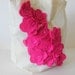 SALE canvas tote bag / shoulder bag purse -- cascading hydrangeas in hot pink