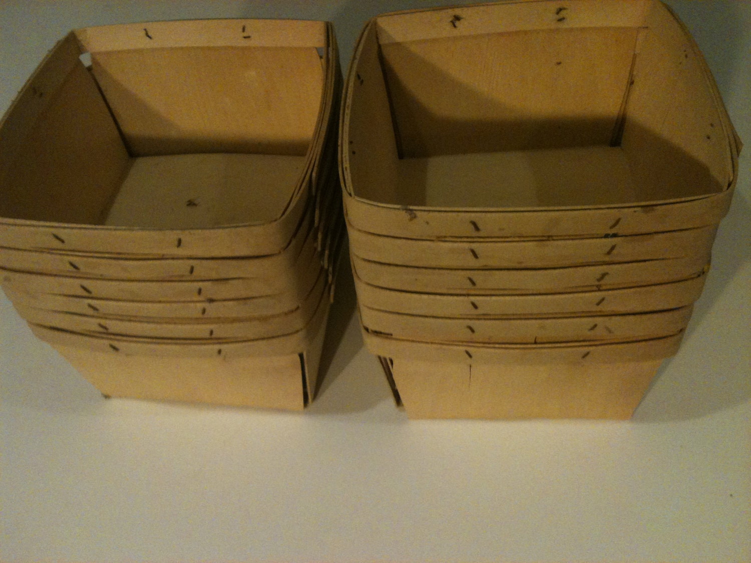 Set of 12 Vintage Wooden Berry Pint Boxes
