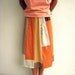 Upcycled T Shirt Skirt / Autumn Fall Earth Tone Colors / Cotton Tees / Tangerine Orange Mustard Yellow Latte Brown / Soft / Fun / by ohzie