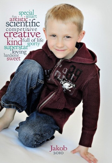 Personalized Kid's 'Subway Art' Portrait - Photo to Art -11x14