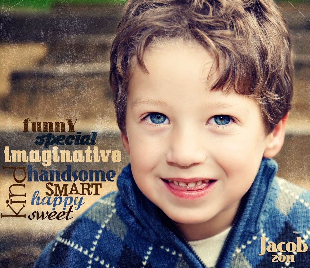 Young Boy Portrait - Photo to Art - 12x12