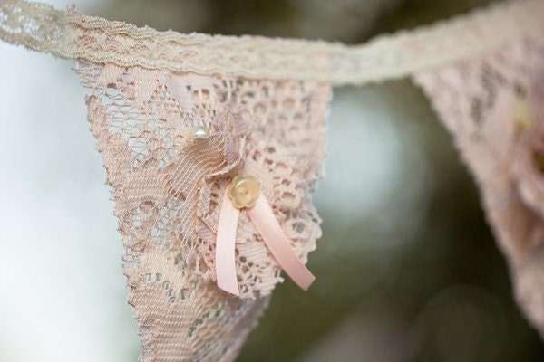 Vintage style TEA DYED LACE wedding bunting,banner,garland