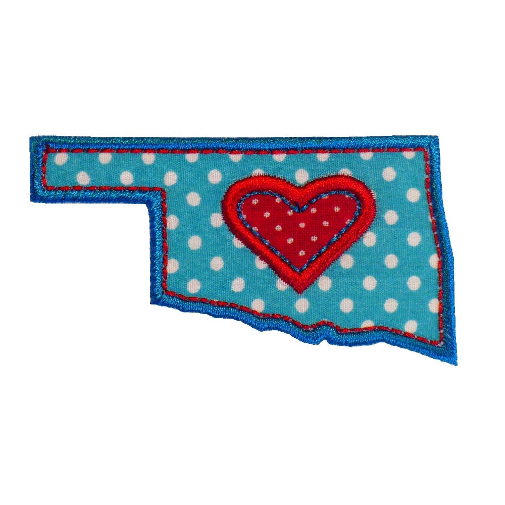 Oklahoma Range Appliques Machine Embroidery Designs Applique Patterns 2 variations in 4 sizes 3", 4", 5" and 6"