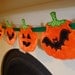 Pumpkin Banner In The Hoop Banners Machine Embroidery Design Applique Pattern 3 sizes 4", 5", 6" all done In-The-Hoop Halloween Thanksgiving