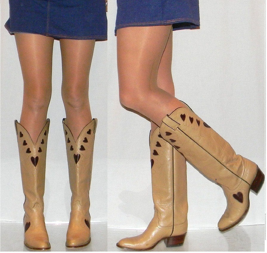 NEW with box sz 5.5  6.5 Justin HEART cowgirl womens tall boots AMAZING