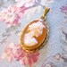 Vintage 12K G.F. Oval Shell Cameo Pendant