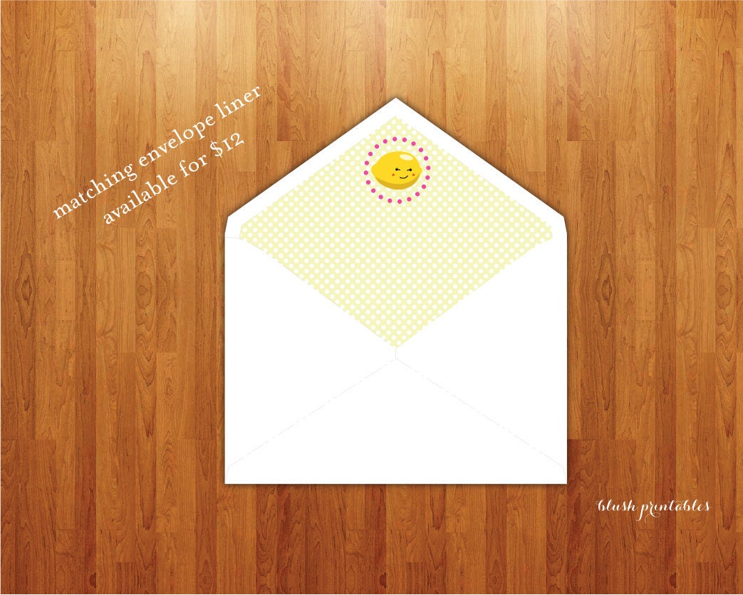 Pink Lemonade Party - Printable Invitation - 5x7 JPG Invitation - Little Lemonade Stand - Pink and Yellow