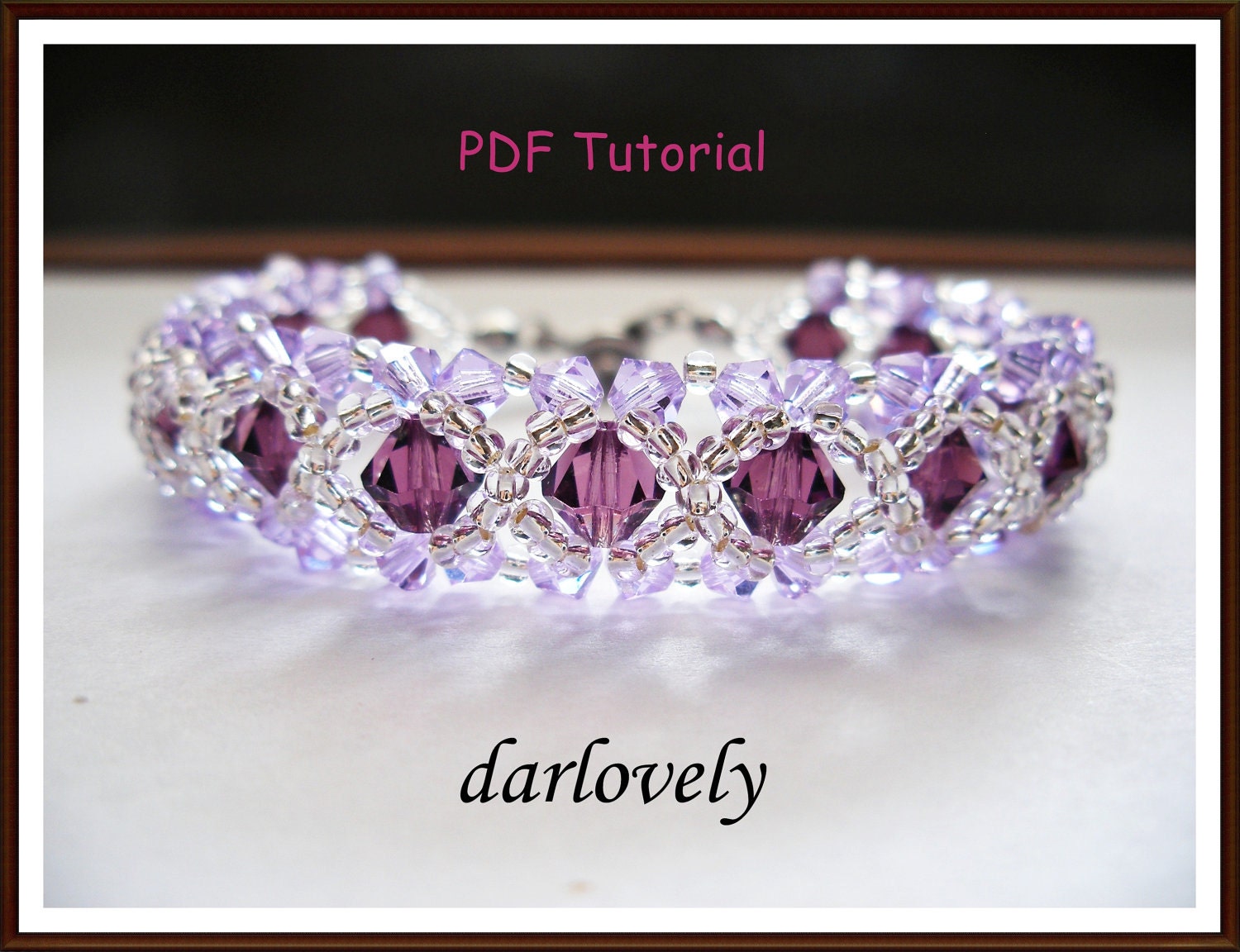 Swarovski Amethyst Violet Bracelet (BB004) - PDF Tutorial