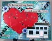 As for Me and My House 11"x14" mixed media canvas original