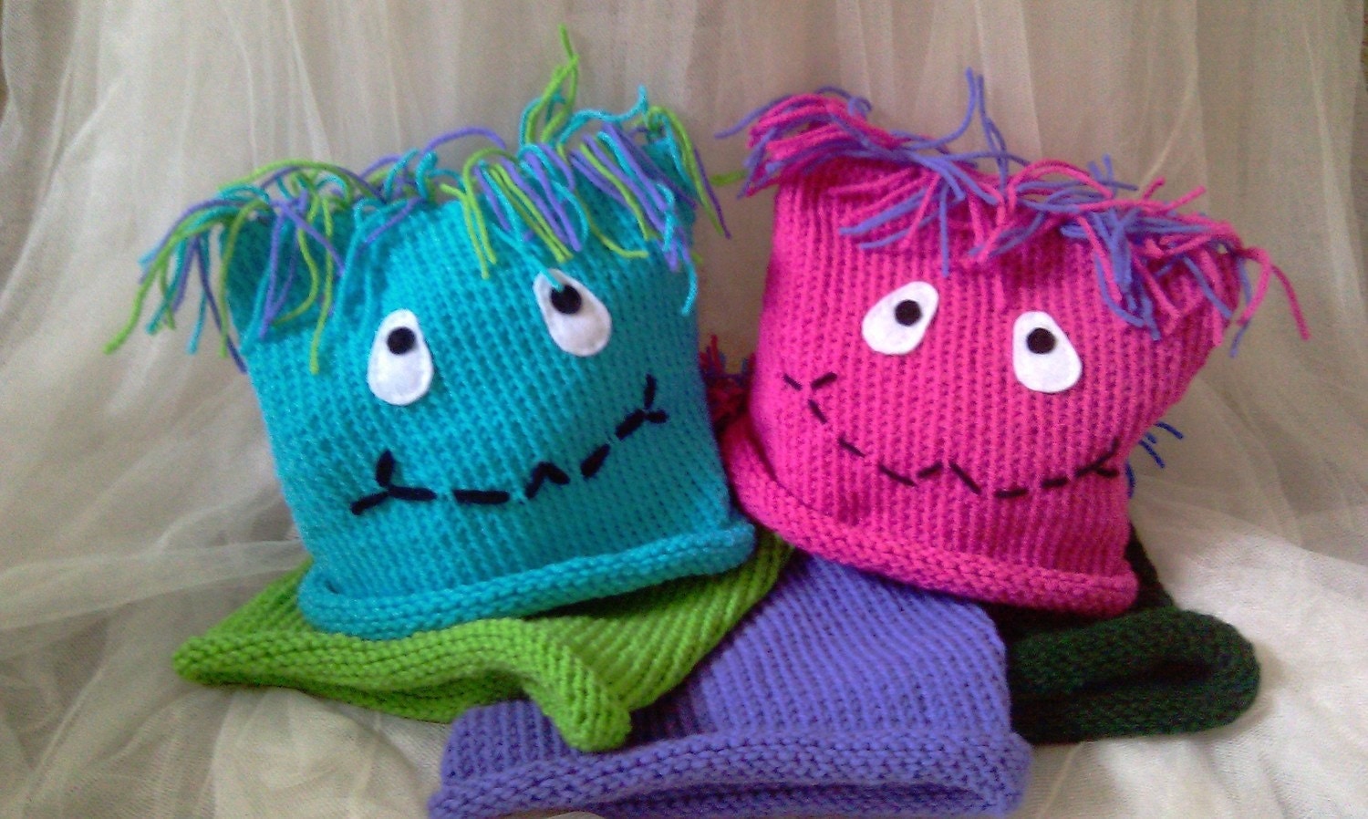 Items similar to Knit Monster Hat Infant, Kids, Adult Sizes on Etsy