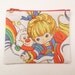 Rainbow Brite Large Zipper Pouch - Make to Order - Coin Purse Wallet -- made with vintage Rainbow Brite fabric