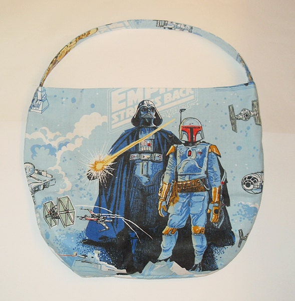 Star Wars Purse - Shoulder Bag Style - Bad Guys Have More Fun - made with vintage Star Wars fabric - upcycled