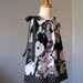 Girls Pillowcase Dress - Black and White Dahlia - Pillowcase Dress - Sizes 18 Months, 2T, 3T, 4T, 5, 6, 8, or 10