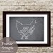 Chicken Butcher Diagram of a Hen -5x7 Print (featured in Charcoal) (Buy 3 and get One Free)