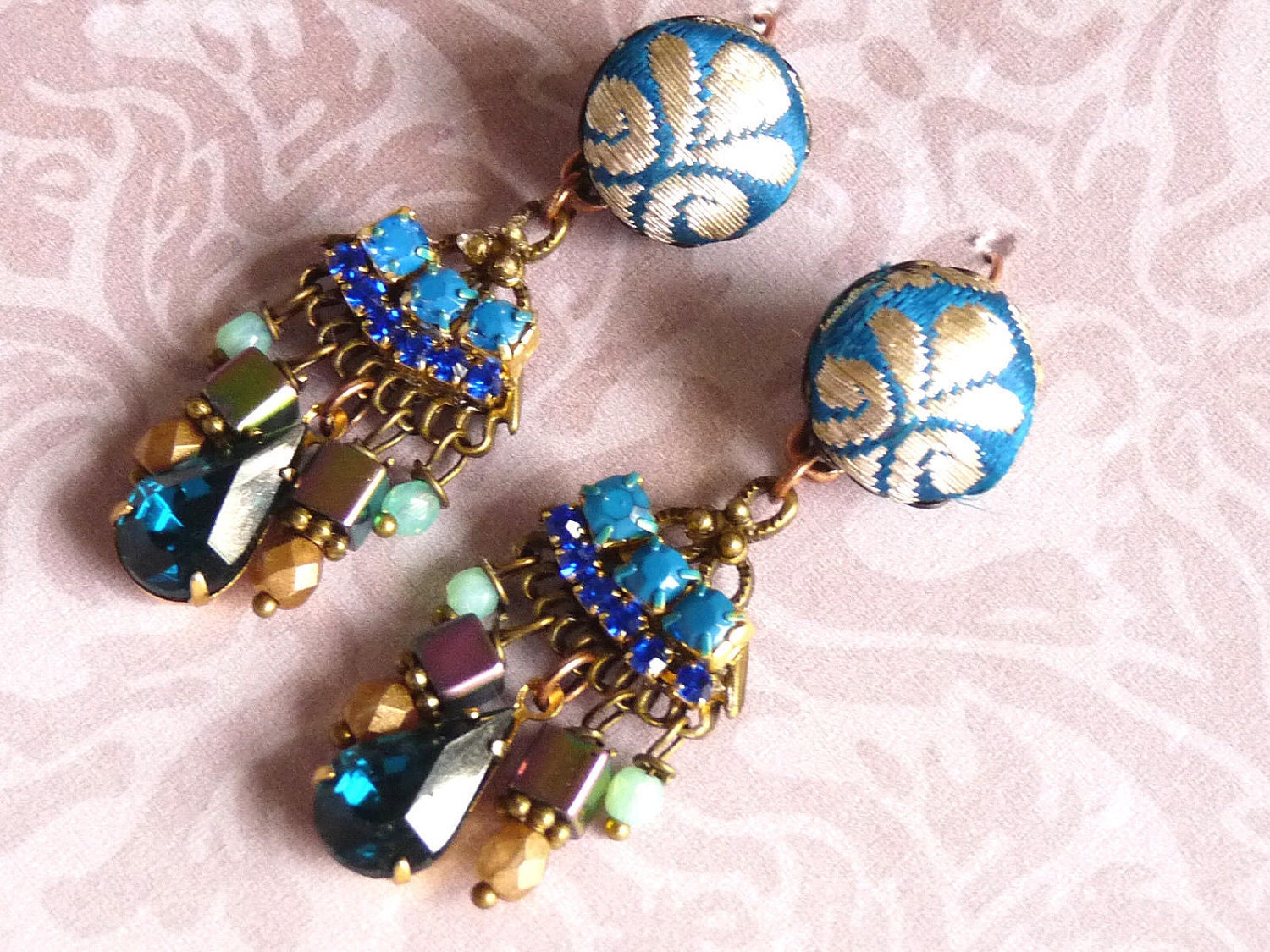 So blue India earrings